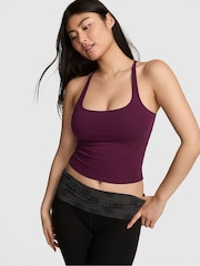 Victoria's Secret PINK Purple Rose Cotton Square Neck Sports Bra - Image 1 of 4