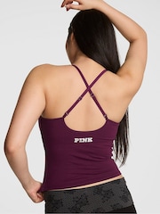 Victoria's Secret PINK Purple Rose Cotton Square Neck Sports Bra - Image 2 of 4