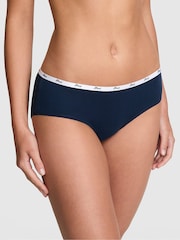 Victoria's Secret PINK Noir Navy Blue Hipster Cotton Mini Logo Knickers - Image 1 of 2