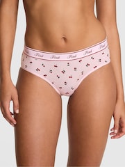 Victoria's Secret PINK Pink Cherry Print Hipster Cotton Logo Knickers - Image 1 of 2