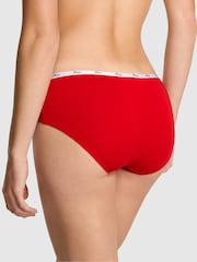 Victoria's Secret PINK Bright Vermillion Red Hipster Cotton Mini Logo Knickers - Image 2 of 2