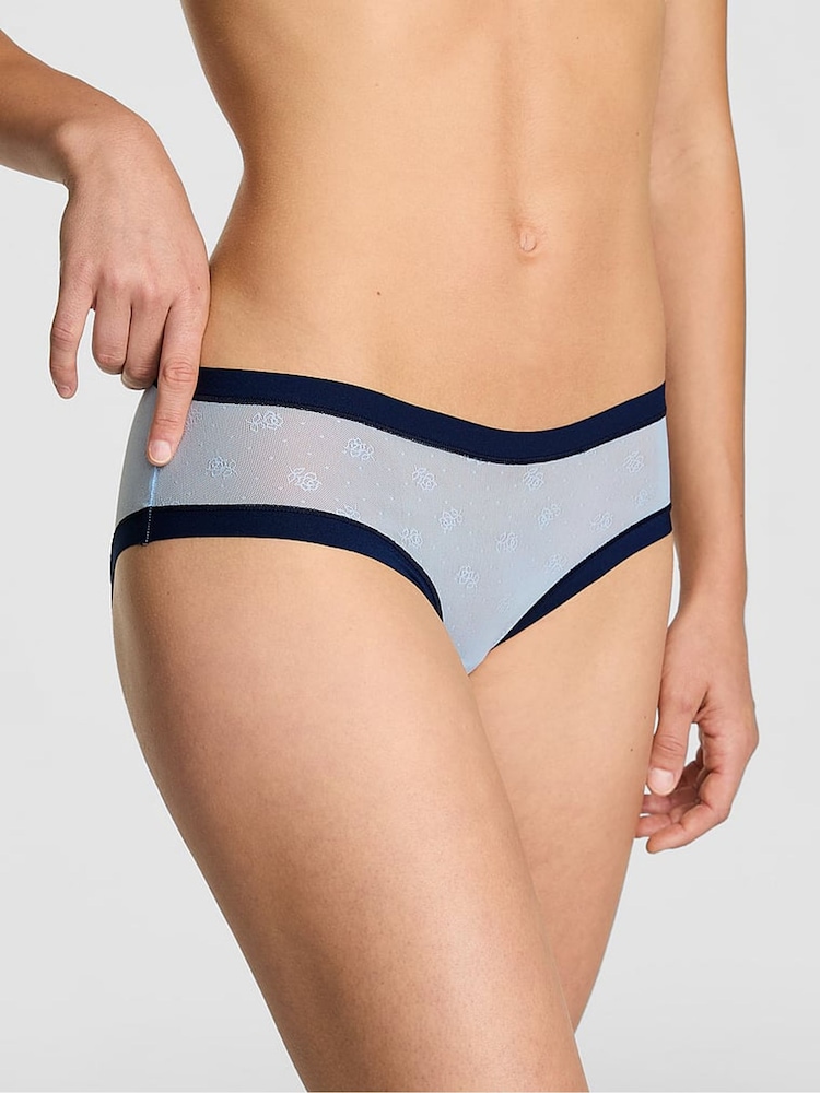 Victoria's Secret PINK Icy Blue Hipster No Show Rib Mesh Knickers - Image 1 of 3