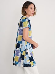 Seasalt Cornwall Light Blue Wreathe Short Sleeve Jersey Tunic - Image 2 of 5