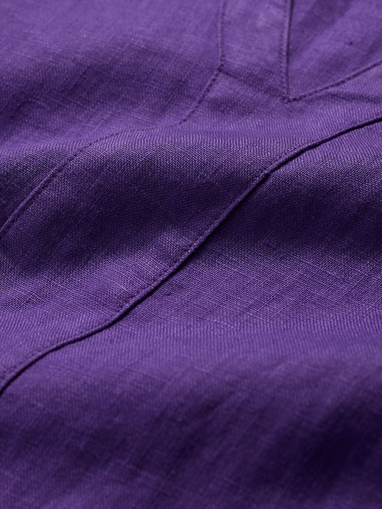 Seasalt Cornwall Purple Draw Kiln 100% Linen Dress - Image 5 of 5