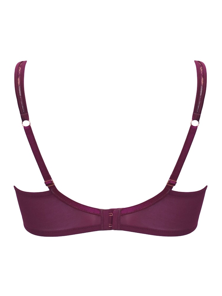 Pour Moi Magenta/Pink Non Padded Sonnet Two Tone Lace Bra - Image 4 of 4