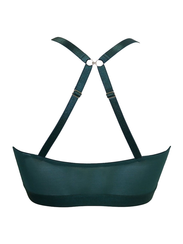 Pour Moi Green India Front Fastening Underwired Bralette - Image 4 of 4