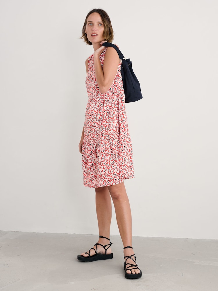 Seasalt Cornwall Orange Tall Bodelva Sleeveless Jersey Dress - Image 2 of 5
