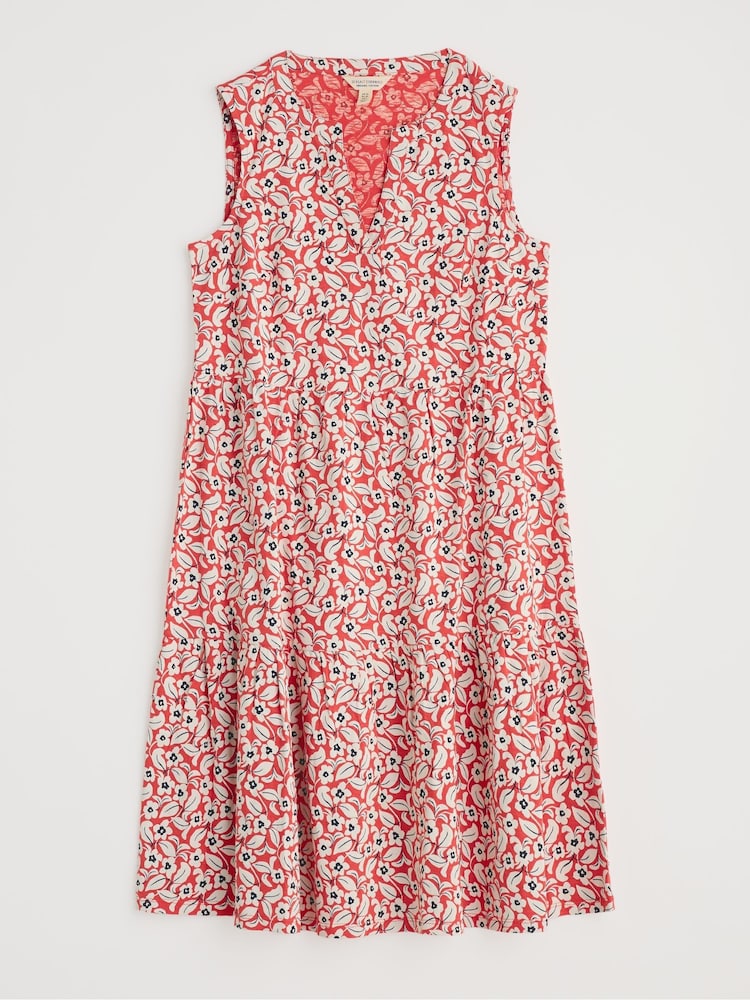 Seasalt Cornwall Orange Tall Bodelva Sleeveless Jersey Dress - Image 5 of 5