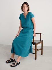 Seasalt Cornwall Blue Landscape 100% Cotton Top - Image 3 of 5