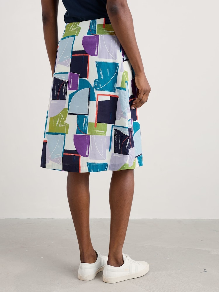 Seasalt Cornwall Blue Paint Pot 100% Cotton Skirt - Image 2 of 5