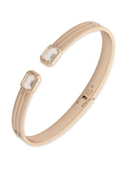 Lauren Ralph Lauren Gold Tone Ribbed Bangle with Crystal - Image 1 of 1