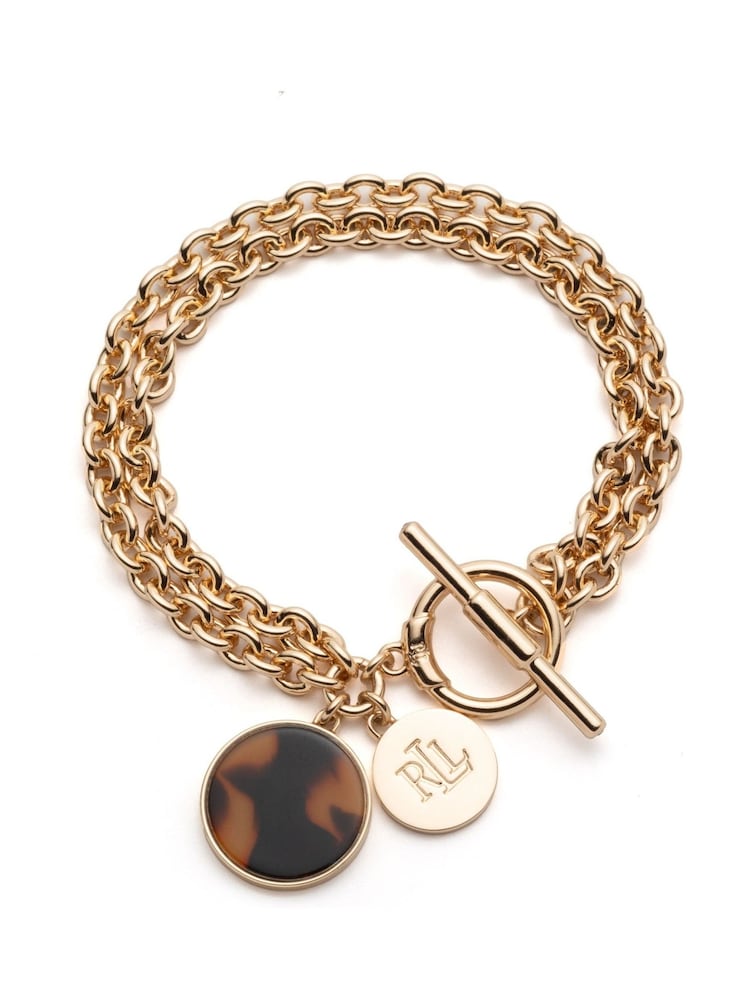 Lauren Ralph Lauren Gold Tone Walton Tort Bracelet - Image 1 of 1