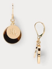 Lauren Ralph Lauren Gold Tone Walton Tort Earrings - Image 2 of 3