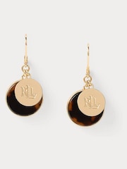 Lauren Ralph Lauren Gold Tone Walton Tort Earrings - Image 3 of 3