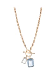 Lauren Ralph Lauren Gold Tone Pareidolia Light Sapphire Necklace - Image 1 of 1