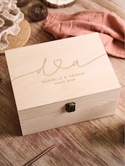 Couples Initials Memory Keepsake Box by No Ordinary Gift - Image 1 of 3