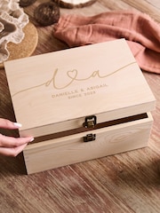 Couples Initials Memory Keepsake Box by No Ordinary Gift - Image 2 of 3