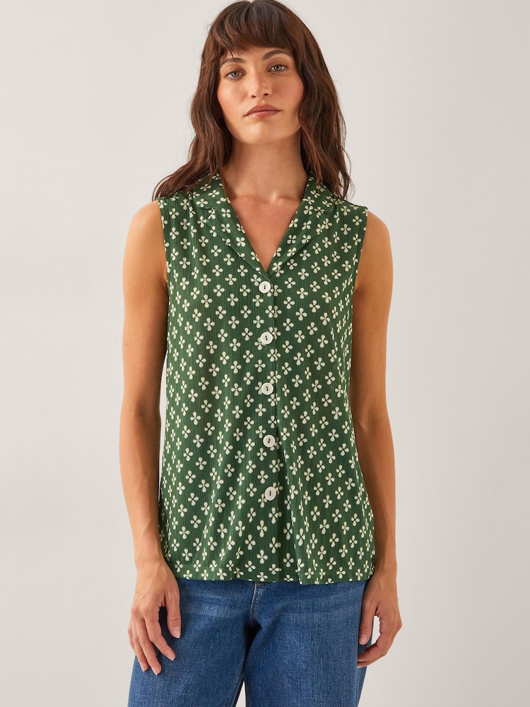 Blusa sem mangas geométrica Monsoon Daisey - Imagem 2 de 6