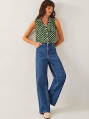 Blusa sem mangas geométrica Monsoon Daisey - Imagem 5 de 6