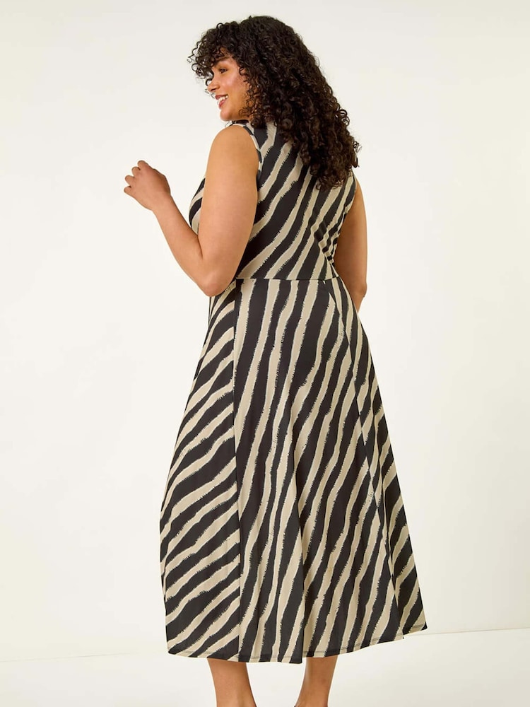 Roman Curve Twist Front Stretch Dress - Imagen 2 de 5 Roman Curve Twist Front Stretch Dress - Imagen 2 de 5