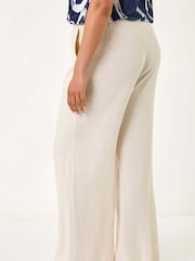 Roman Natural Curve Linen Mix Trousers - Image 3 of 5