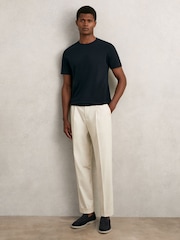 Reiss White/Navy/Dark Sage Green Bless T-Shirts 3 Pack - Image 3 of 7