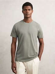 Reiss White/Navy/Dark Sage Green Bless T-Shirts 3 Pack - Image 5 of 7
