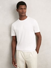 Reiss White/Navy/Dark Sage Green Bless T-Shirts 3 Pack - Image 6 of 7