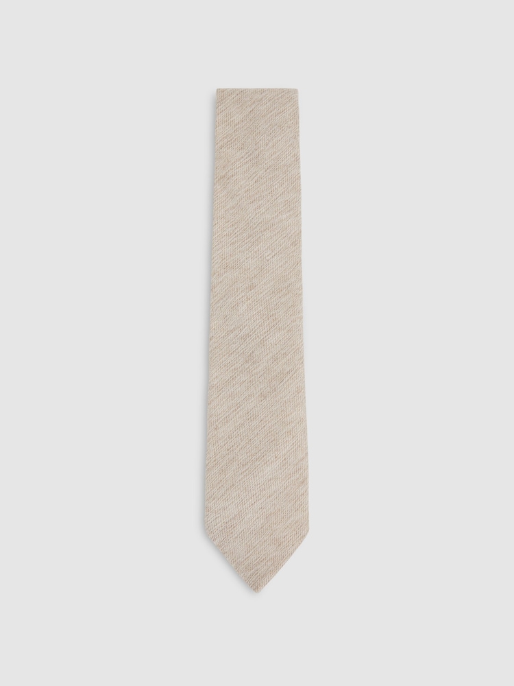 Reiss Oatmeal Donato Tie - Image 1 of 4