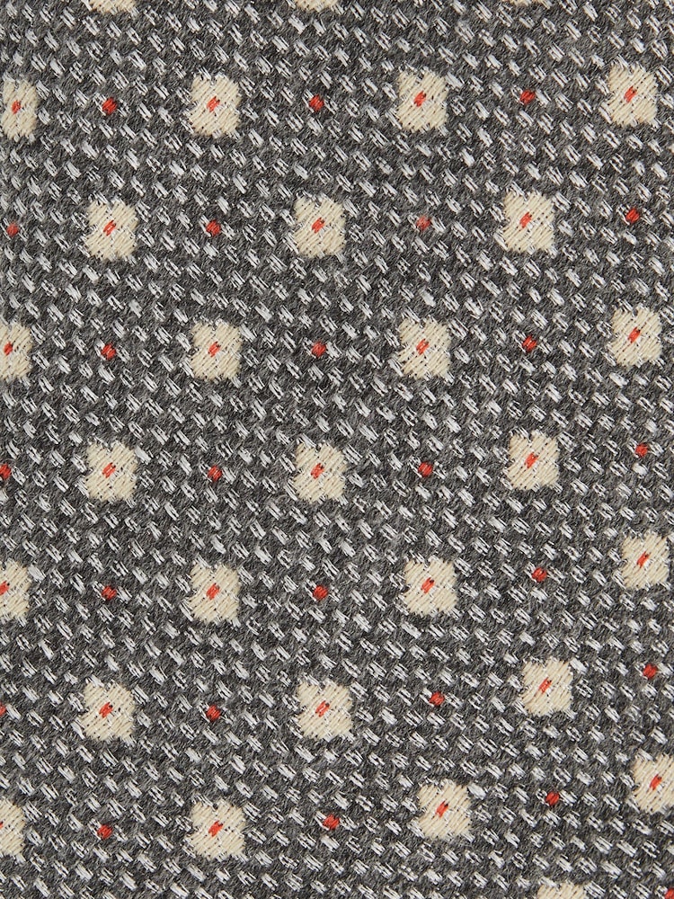 Reiss Grey Tullio Wool-Silk Floral-Medallion Tie - Image 6 of 6 Reiss Grey Tullio Wool-Silk Floral-Medallion Tie - Image 6 of 6