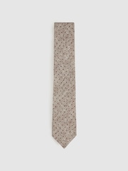 Reiss Grey Melange Pio Tie - Image 1 of 5