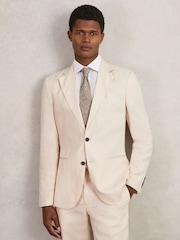 Reiss Grey Melange Pio Tie - Image 2 of 5