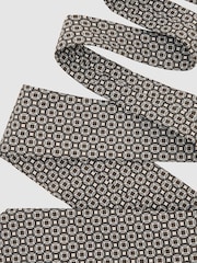Reiss Chocolate Brown Multi Palmiro Tie - Image 3 of 5