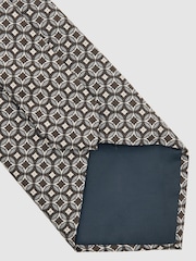 Reiss Chocolate Brown Multi Palmiro Tie - Image 4 of 5