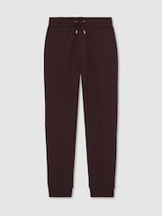 Reiss Cherry Red Premier Interlock Drawstring Joggers - Image 2 of 5