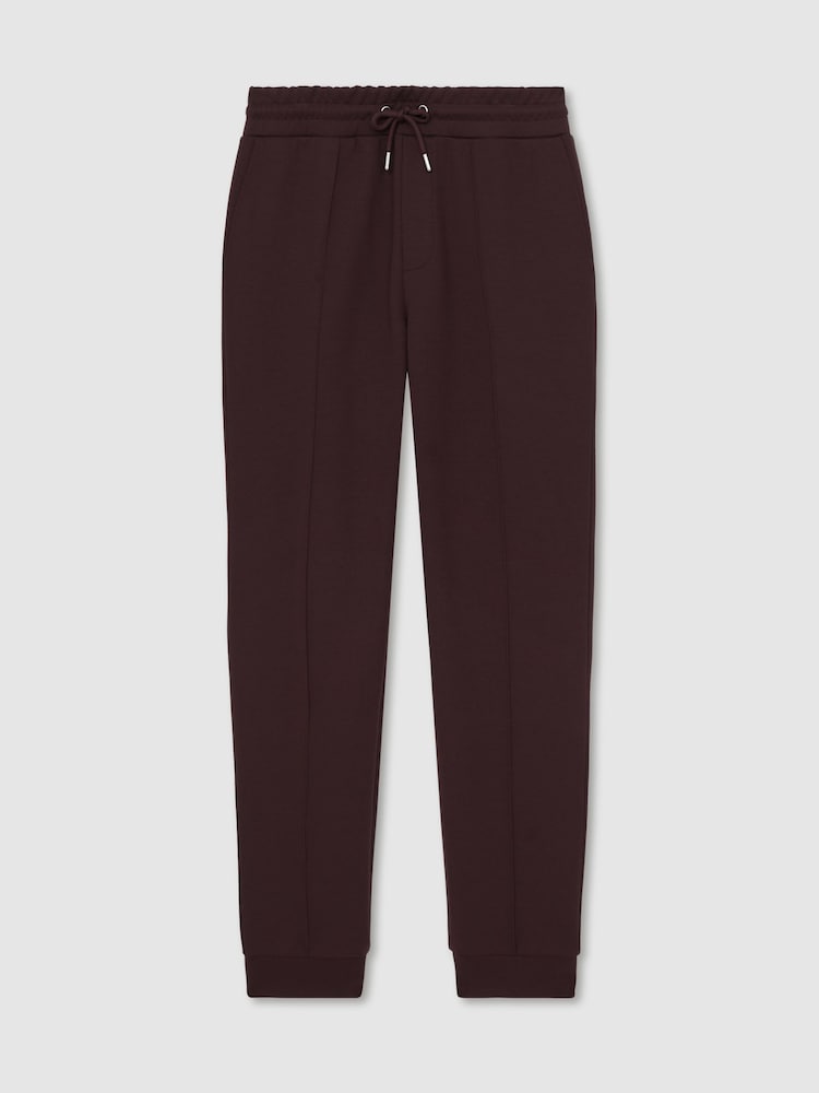 Reiss Cherry Red Premier Interlock Drawstring Joggers - Image 2 of 5