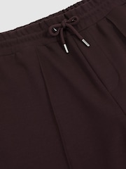 Reiss Cherry Red Premier Interlock Drawstring Joggers - Image 5 of 5