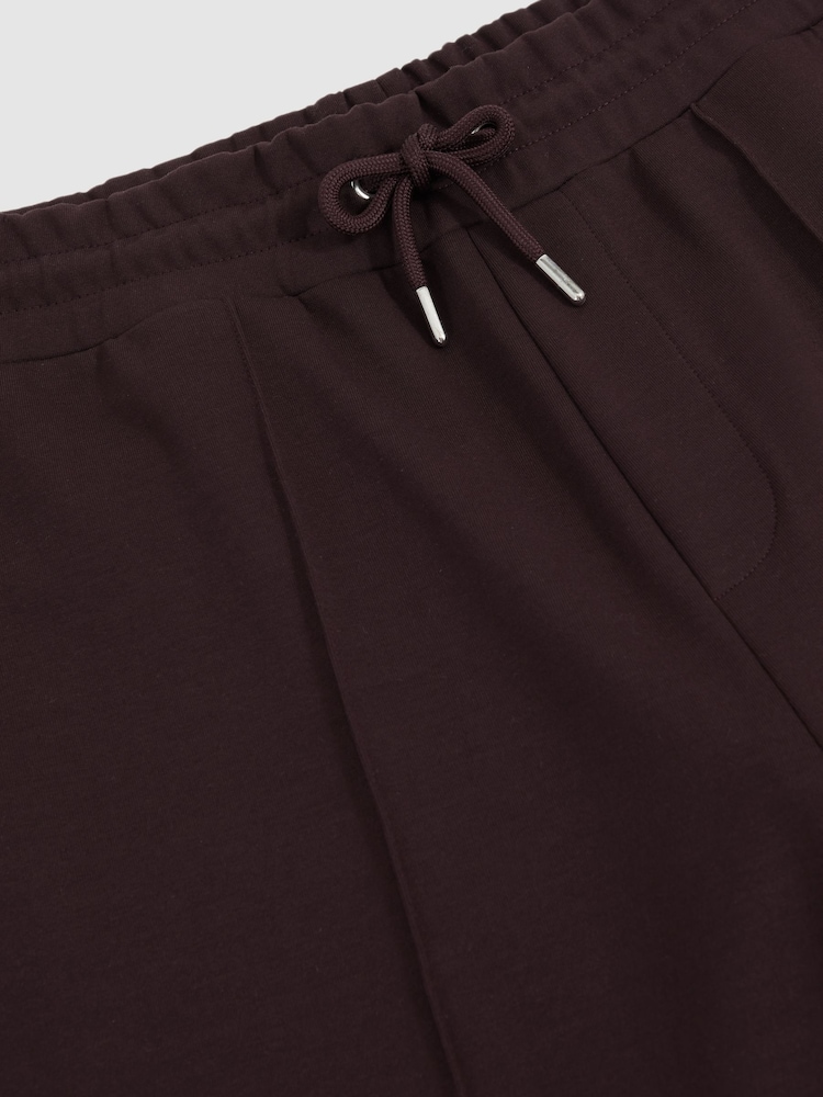 Reiss Cherry Red Premier Interlock Drawstring Joggers - Image 5 of 5