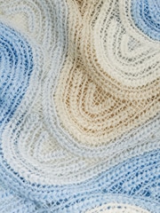 Reiss Blue Multi Wilson Wave Crochet Cuban-Collar Shirt - Image 5 of 5