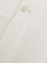 Reiss White Leo Reiss | Ché Linen Wide-Leg Trousers - Image 7 of 7