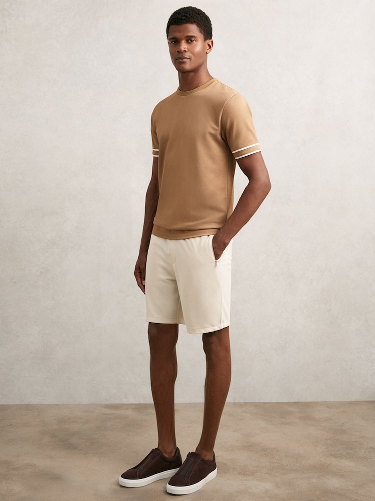 Reiss Stone Barber Textured Drawstring Shorts - Image 1 of 5 Reiss Stone Barber Textured Drawstring Shorts - Image 1 of 5