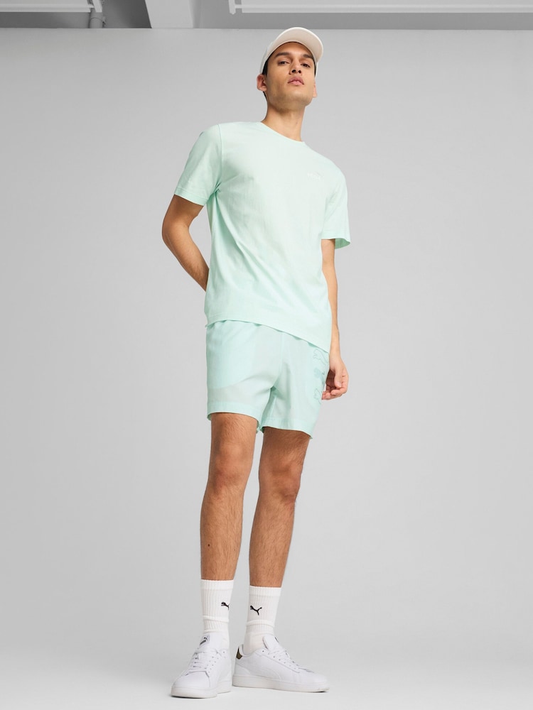 Puma Blue Mens Small Logo Essentials No.1 T-Shirt - Image 1 of 4