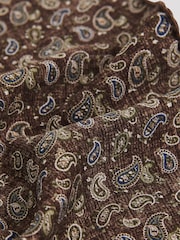 Reiss Sage Geronimo Silk Medallion Paisley Pocket Square - Image 5 of 5