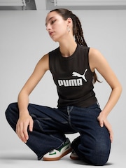 Puma Black Womens Slim Ess No.1 Logo Tank Top - Image 1 of 5