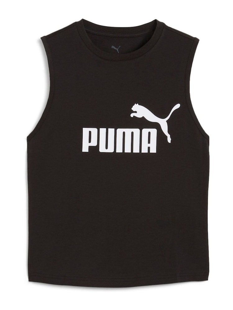 Puma Black Womens Slim Ess No.1 Logo Tank Top - Image 4 of 5