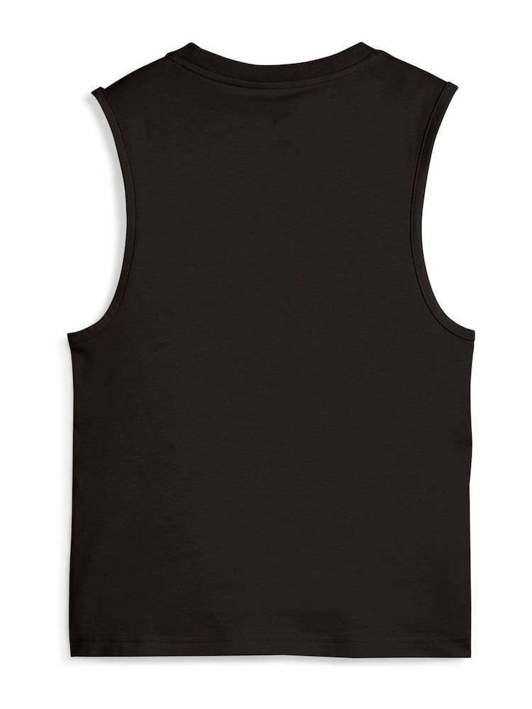 Puma Black Womens Slim Ess No.1 Logo Tank Top - Image 5 of 5