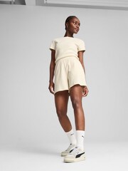 Puma Natural ESS Elevated 5" High-Rise Rib Shorts - Image 1 of 4