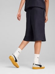 Puma Blue Mens Premium Essential Jacquard Long Line Relaxed Shorts - Image 2 of 5