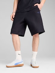 Puma Blue Mens Premium Essential Jacquard Long Line Relaxed Shorts - Image 3 of 5
