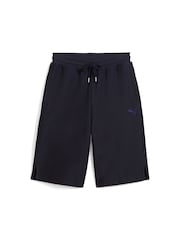 Puma Blue Mens Premium Essential Jacquard Long Line Relaxed Shorts - Image 5 of 5